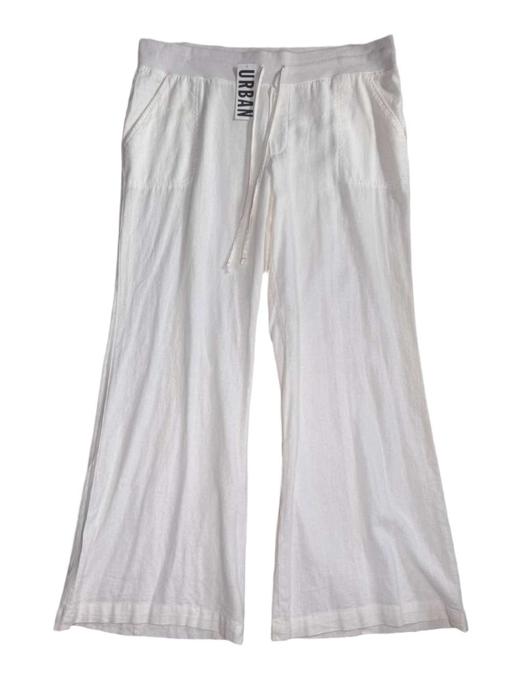 Urban Outfitters Off-White Wide-Leg Drawstring Pants XL NWT - Picture 3 of 11